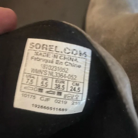 Sorel Gray Ankle Booties with Side Zipper - Picture 6 of 6